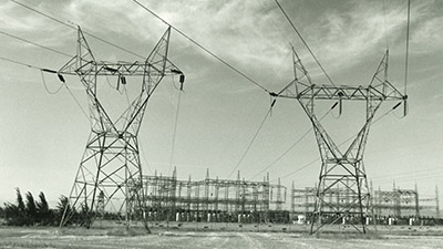 Past Rate Actions black and white image of power lines