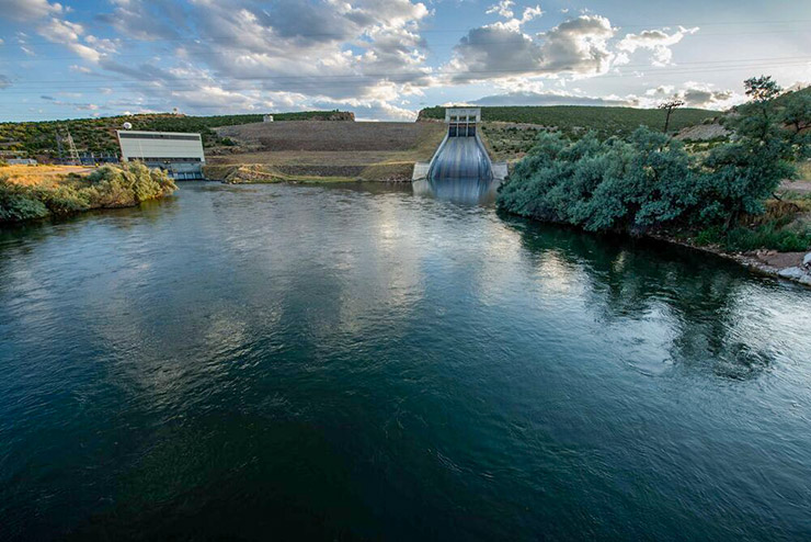 Alcova Dam on the North Platte River