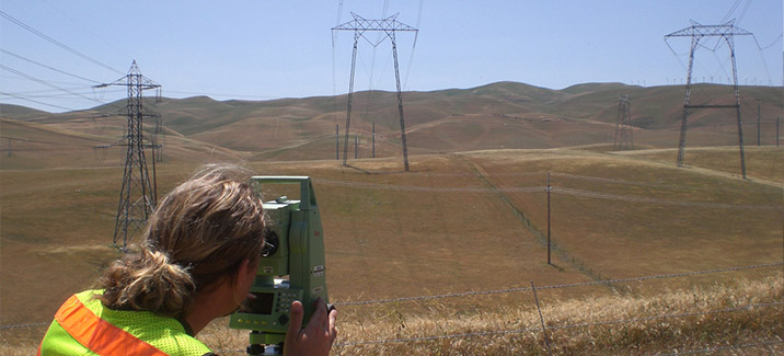 A surveyor in the field.